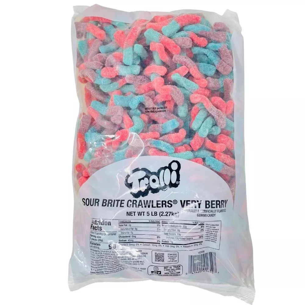 Trolli Sour Brite Crawlers Very Berry - 5lbs