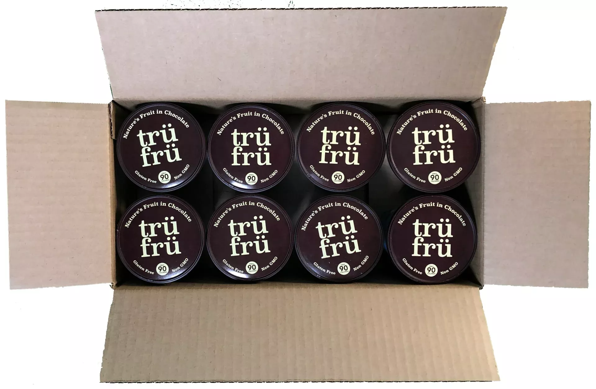 Trufru Frozen Tru Fru Hyper Chilled Grab & Go Hyper Chilled Whole Blueberries Immersed in White & Dark 5 Ounce Size - 8 Per Case