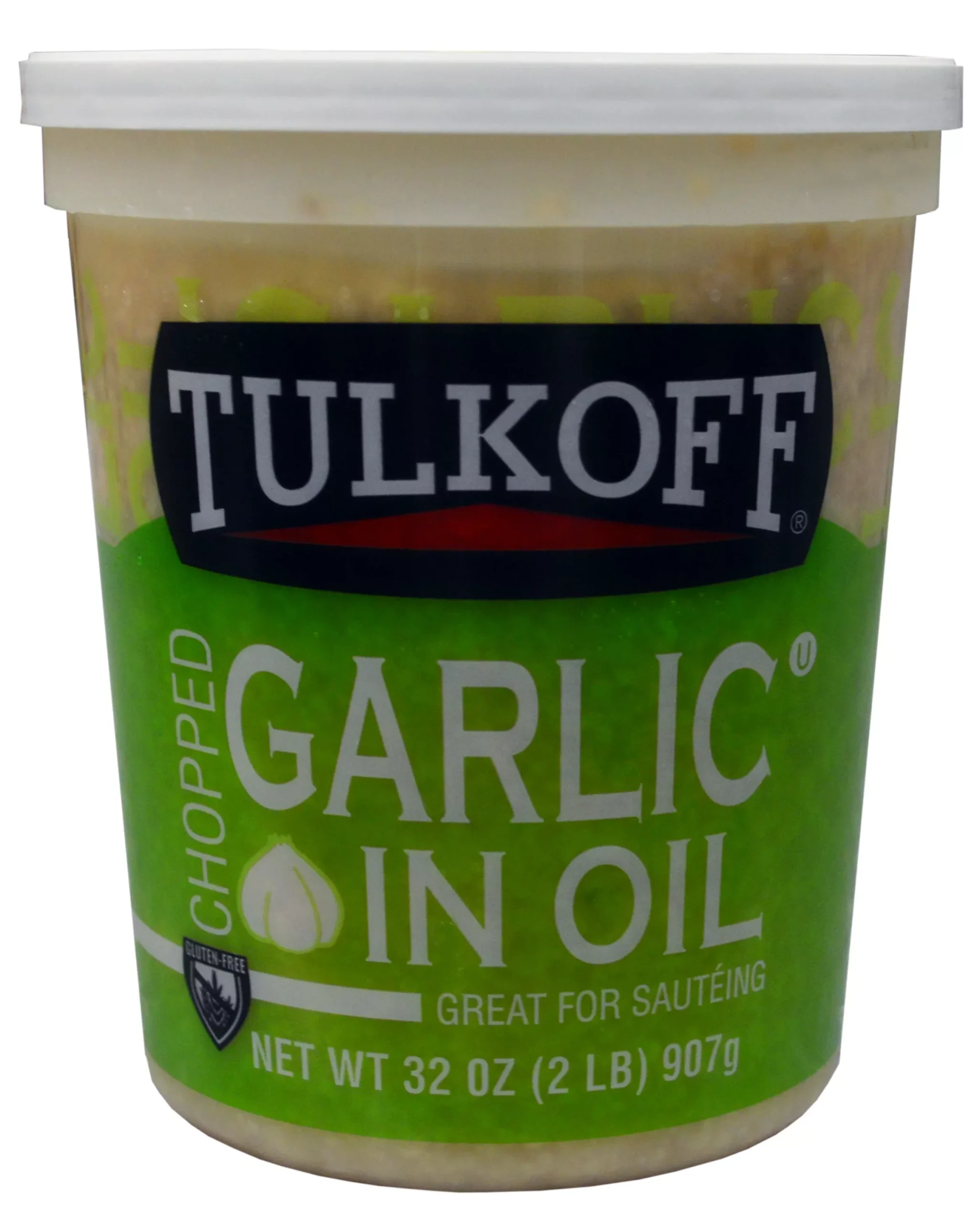Tulkoff Chopped Garlic in Oil 32 Ounce Size - 6 Per Case