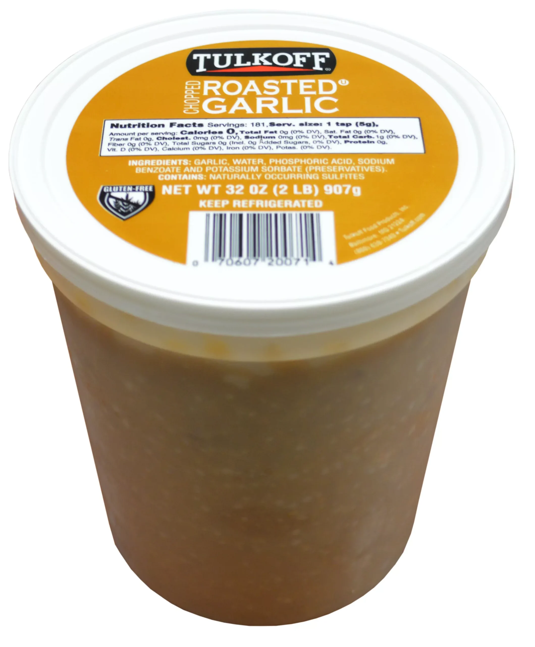 Tulkoff Chopped Roasted Garlic 32 Ounce Size - 6 Per Case
