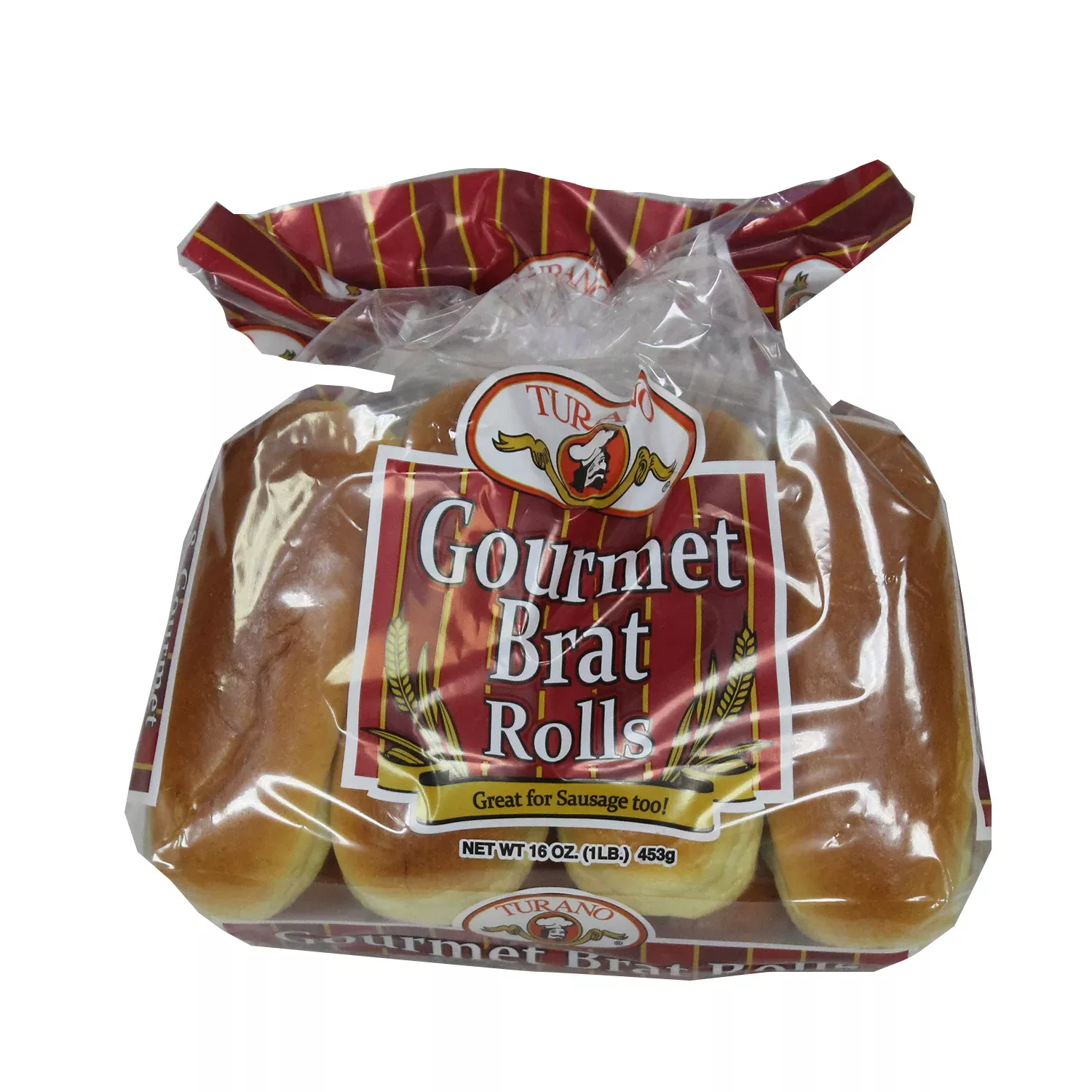 Turano Baking Co Hot Dog Brat Roll 2 Ounce Size - 96 Per Case