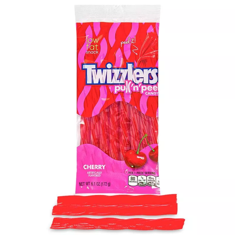 Twizzlers Pull-N-Peel Cherry Candy - 6.1oz