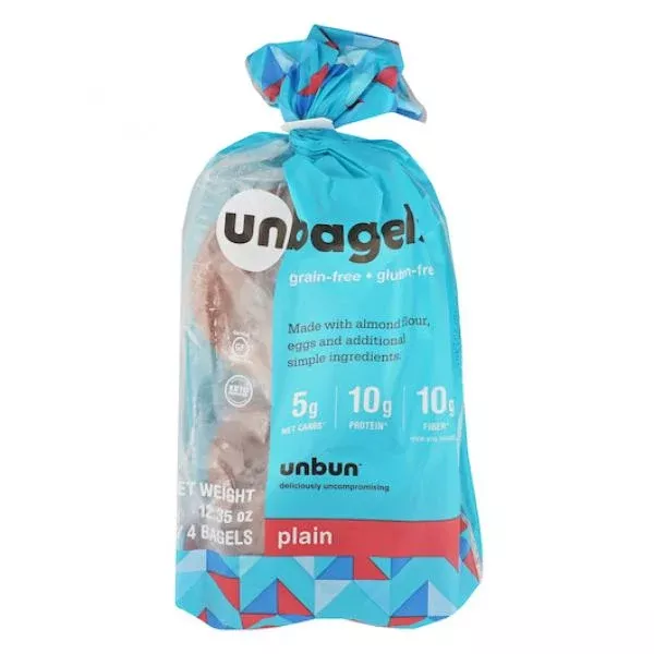 Unbun Unbagel Plain Gr 87.5 Grams Each - 6 Per Case