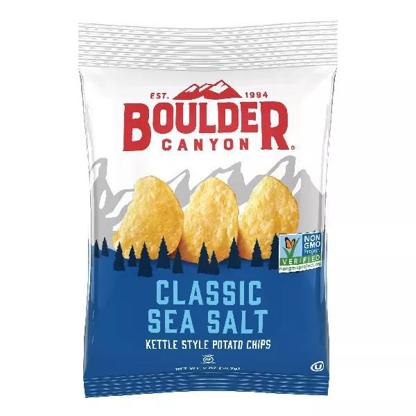 Utz Quality Foods Boulder Sea Salt Chip 2 Ounce Size - 8 Per Case