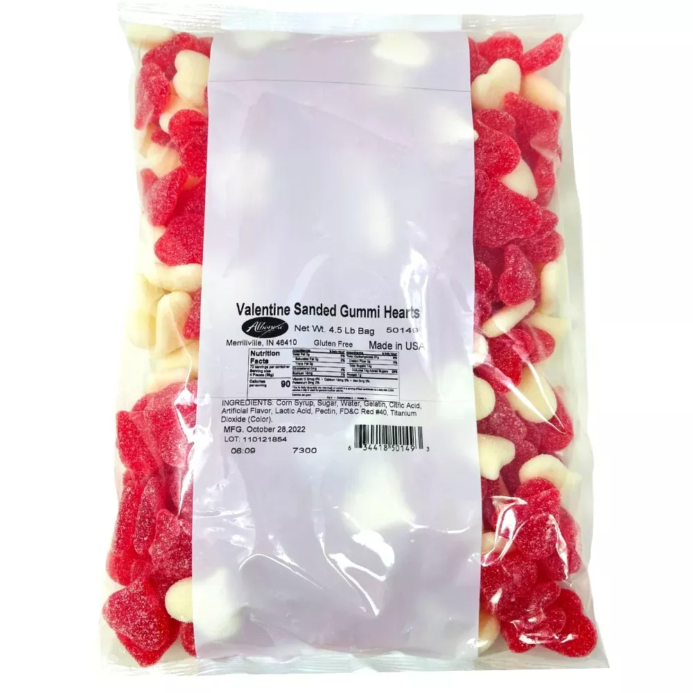 Valentines Albanese Sour Valentine Hearts Gummies- 4.5lbs