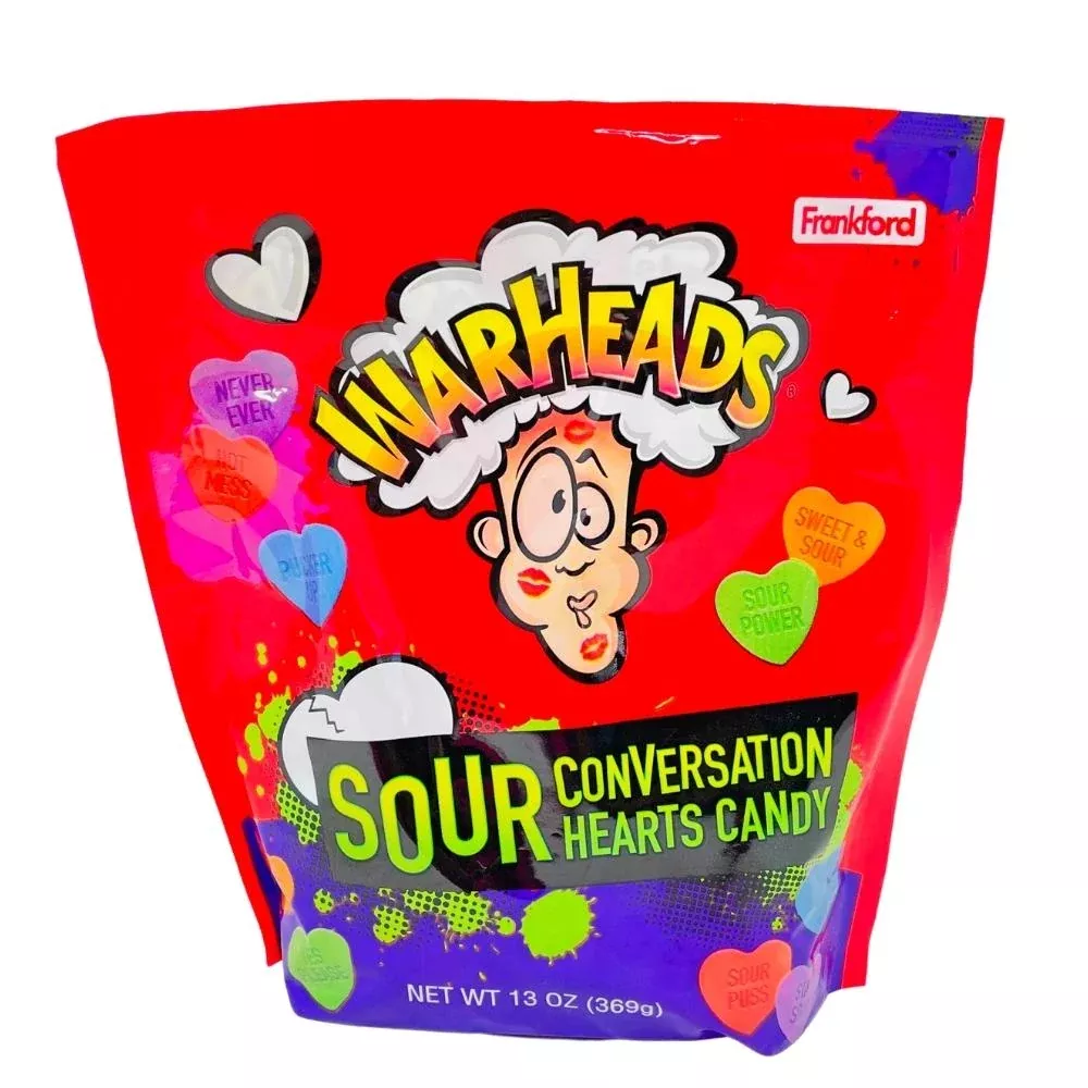 Valentines Warheads Conversation Hearts - 13oz