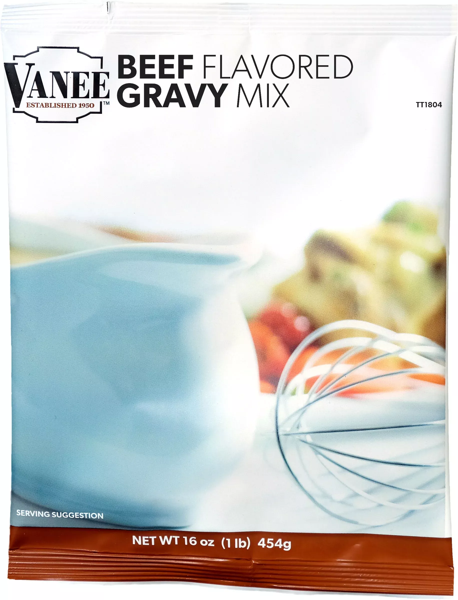 Vanee Foods Beef Flavored Gravy Mix 16 Ounce Size - 8 Per Case