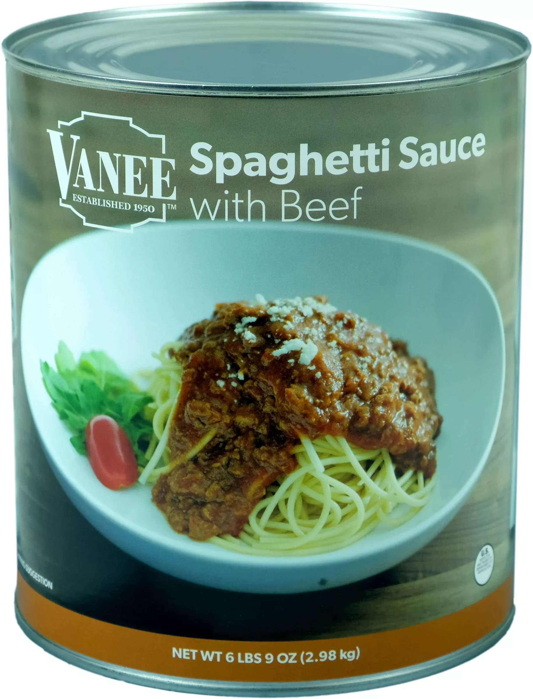 Vanee Foods Spaghetti Sauce with Beef 105 Ounce Size - 6 Per Case