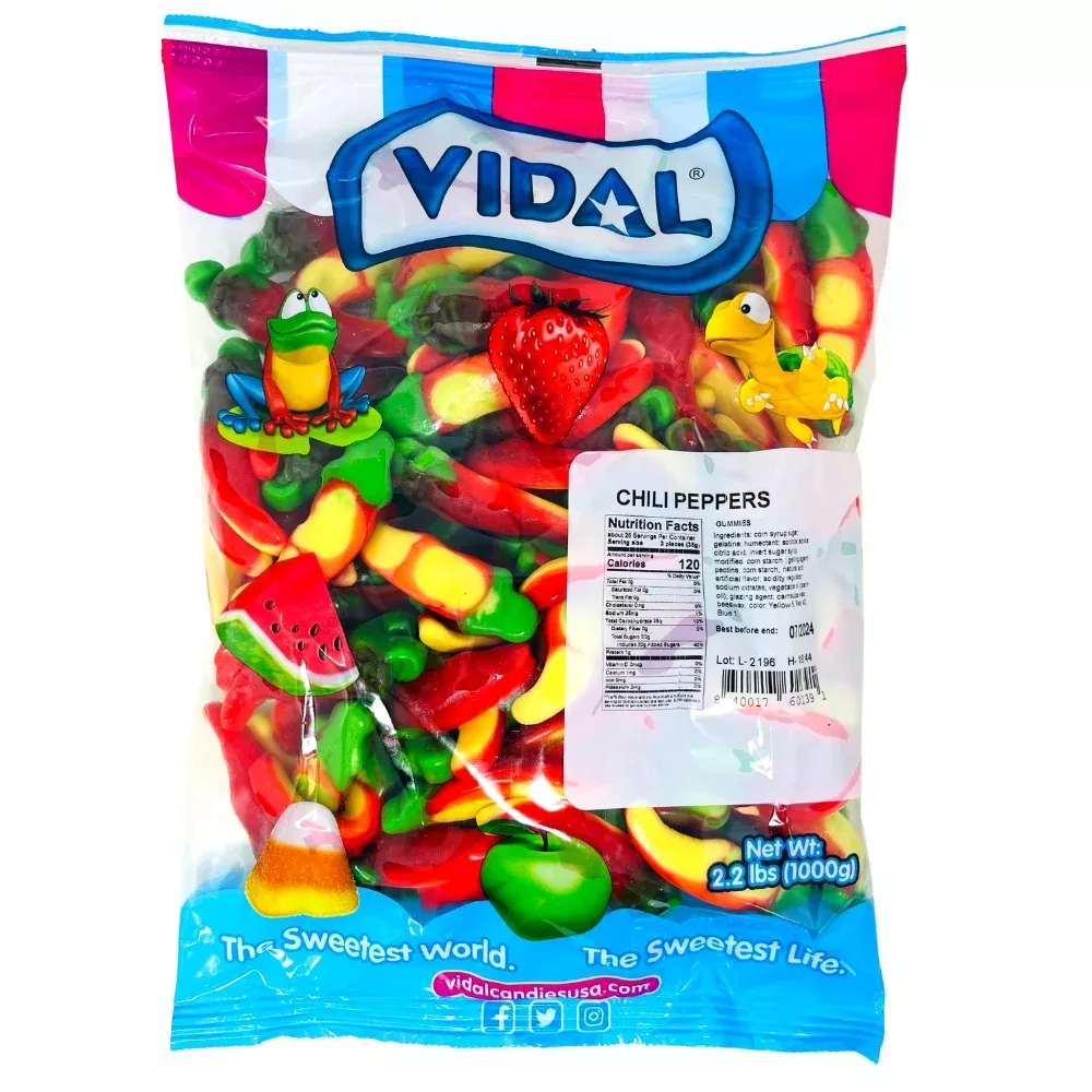 Vidal Chili Peppers Filled Gummies - 1kg