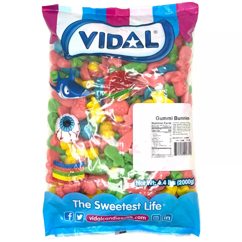 Vidal Easter Gummi Bunnies - 4.4lb
