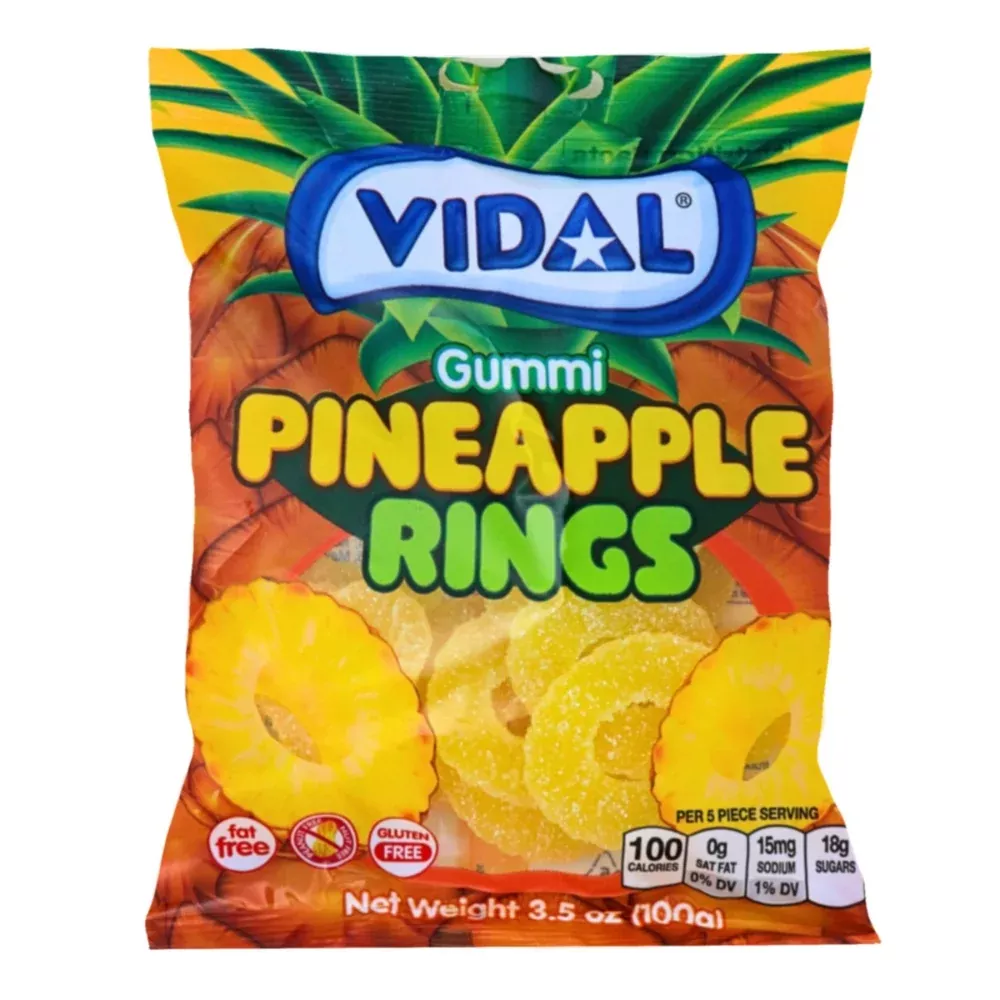 Vidal Pineapple Rings Gummies - 3.5oz