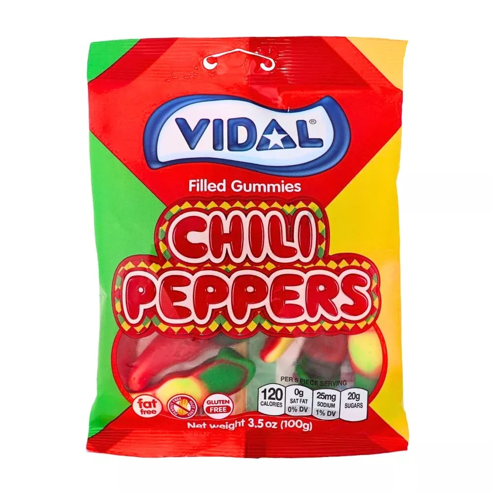 Vidal Spicy Chili Peppers Filled Gummies - 3.5oz