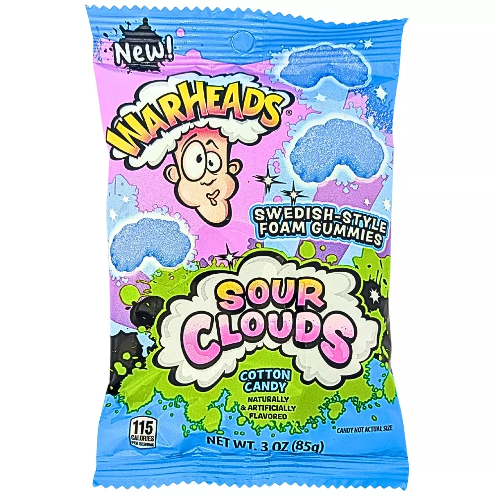 Warheads Sour Clouds Cotton Candy - 3oz