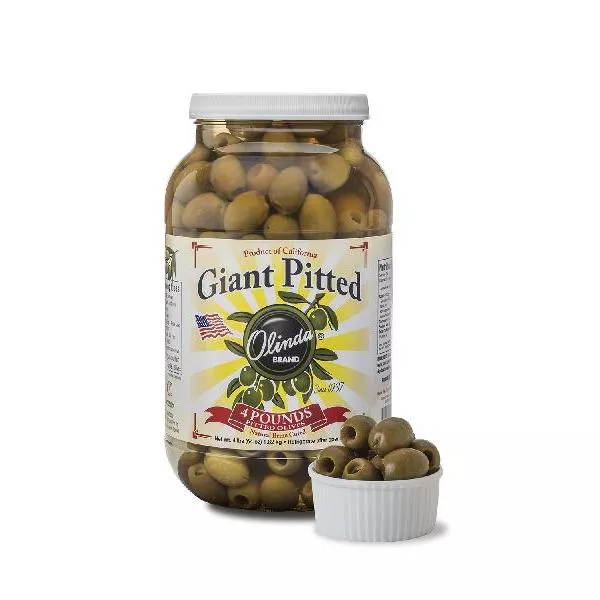 West Coast Products California Queen Pitted Olive PET Jars 1 Gallon - 4 Per Case