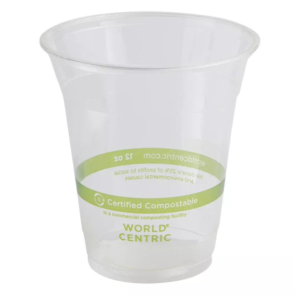 World Centric 12 Ounce Cold Cup Clear - Case