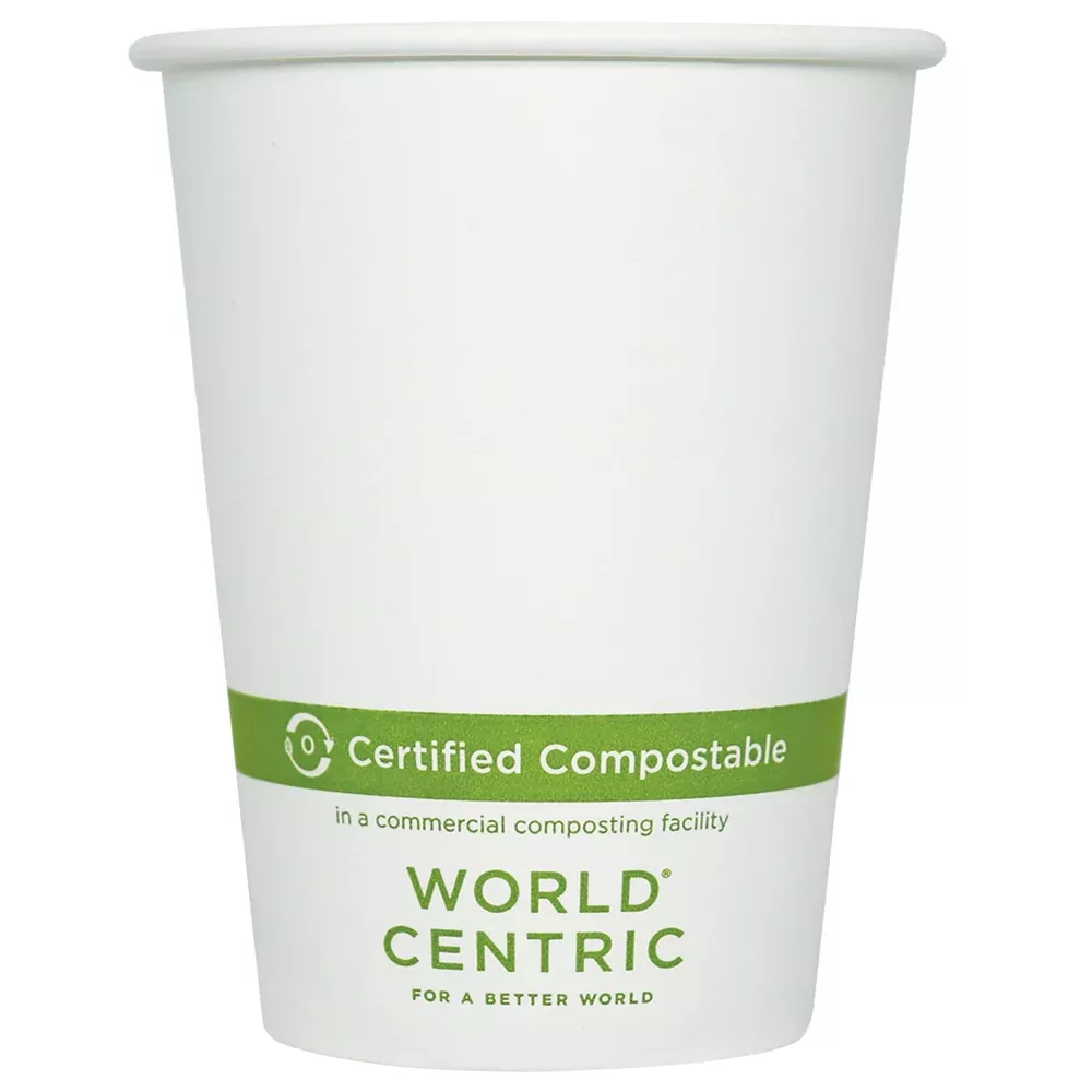 World Centric 12 Ounce Fsc(r) Paper Hot Cup - White