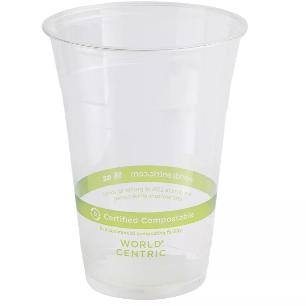 World Centric 16 Ounce Cold Cup Clear