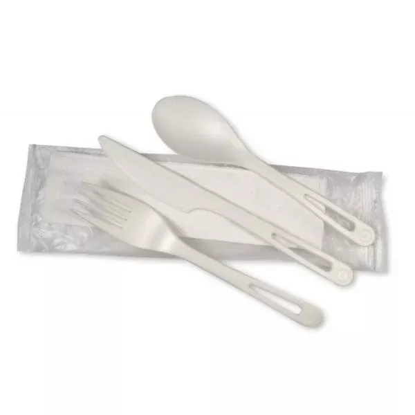World Centric 6" Tpla Set: (fork Knife Spoon Napkin) - 1 Per Case