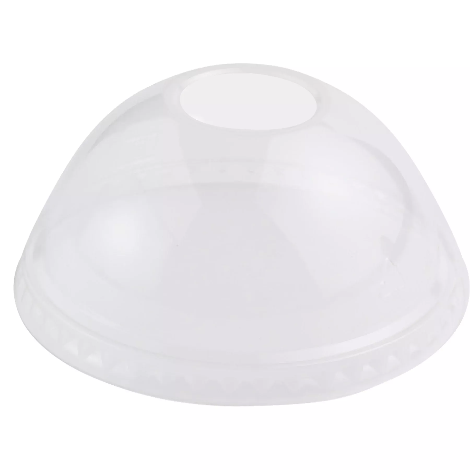World Centric 9 Q-24 Ounce Cup Clear Dome Lids with Straw Hole - Pla