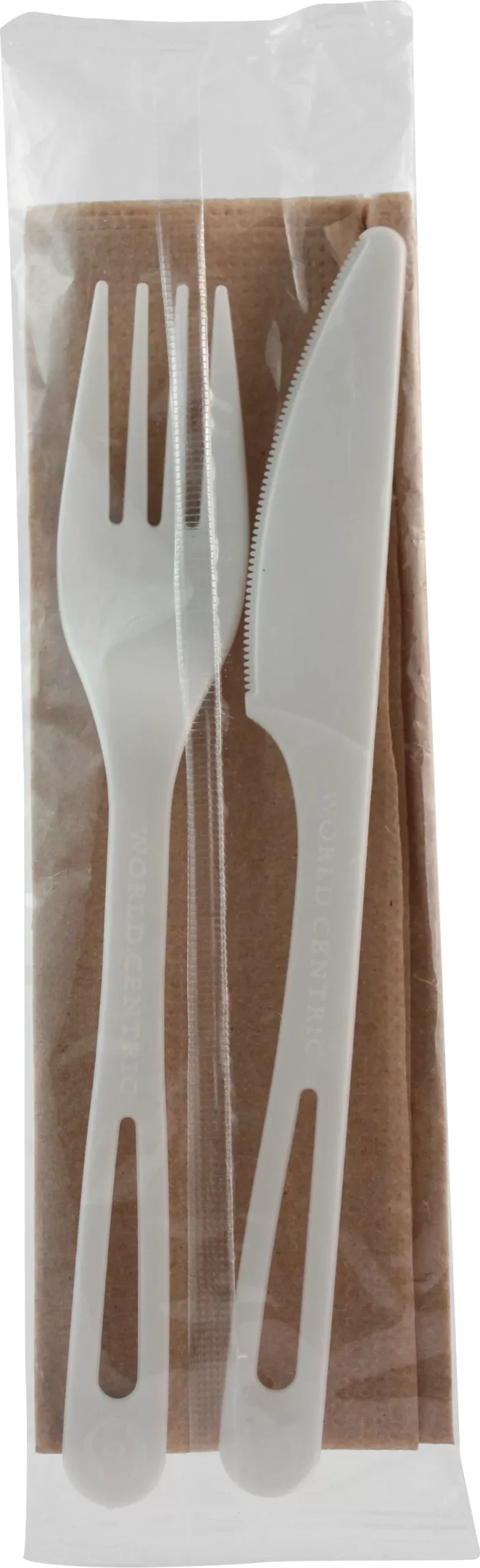 World Centric Assorted Cutlery ( Fork Knife Napkin) - 1 Per Case