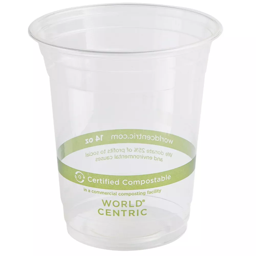 World Centric Clear Cups Ingeo Compostable 1000 Each - 1 Per Case