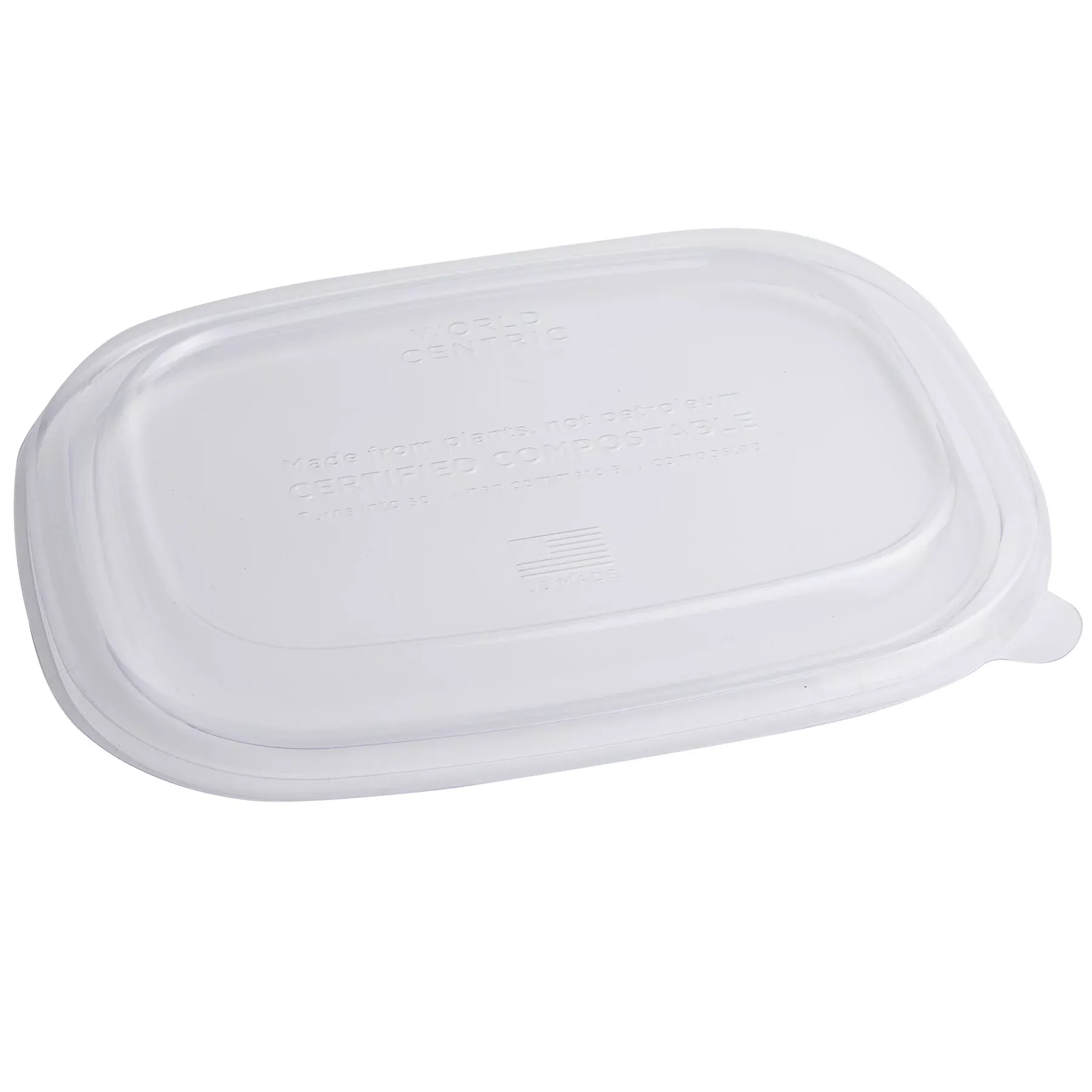 World Centric Lid Pla - 20-44 Ounce Fiber Boxes Clear