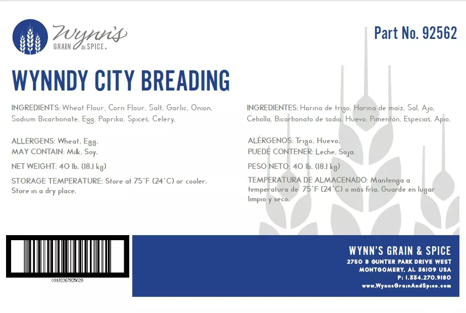 Wynn's Grain & Spice Wynndy City Breading 40 Pound Each - 1 Per Case