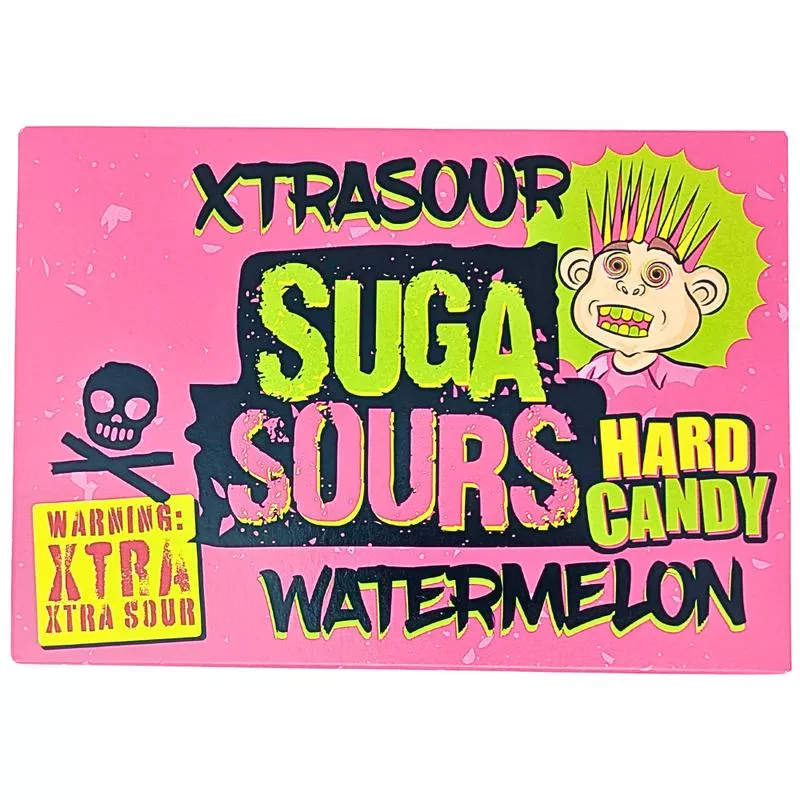 Xtrasour Suga Sours Watermelon Hard Candy Theatre Box - 100g