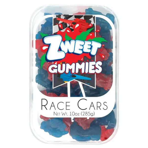 Zweet Gummies Race Cars 10 oz. Tub