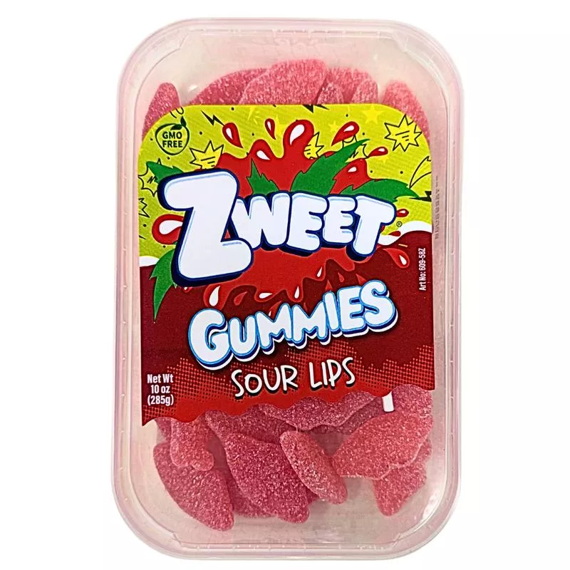 Zweet Gummies Sour Lips – 10oz