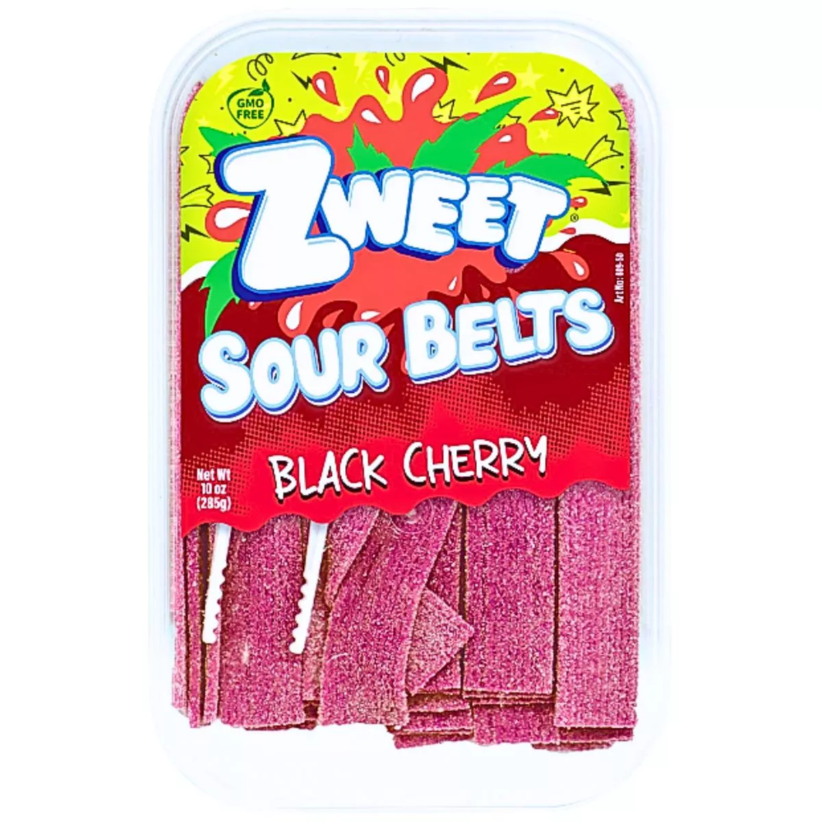 Zweet Sour Belts Black Cherry 10oz – 6 Pack