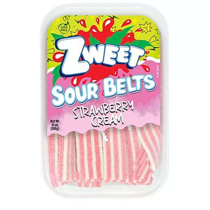 Zweet Sour Belts Strawberry Cream – 10oz