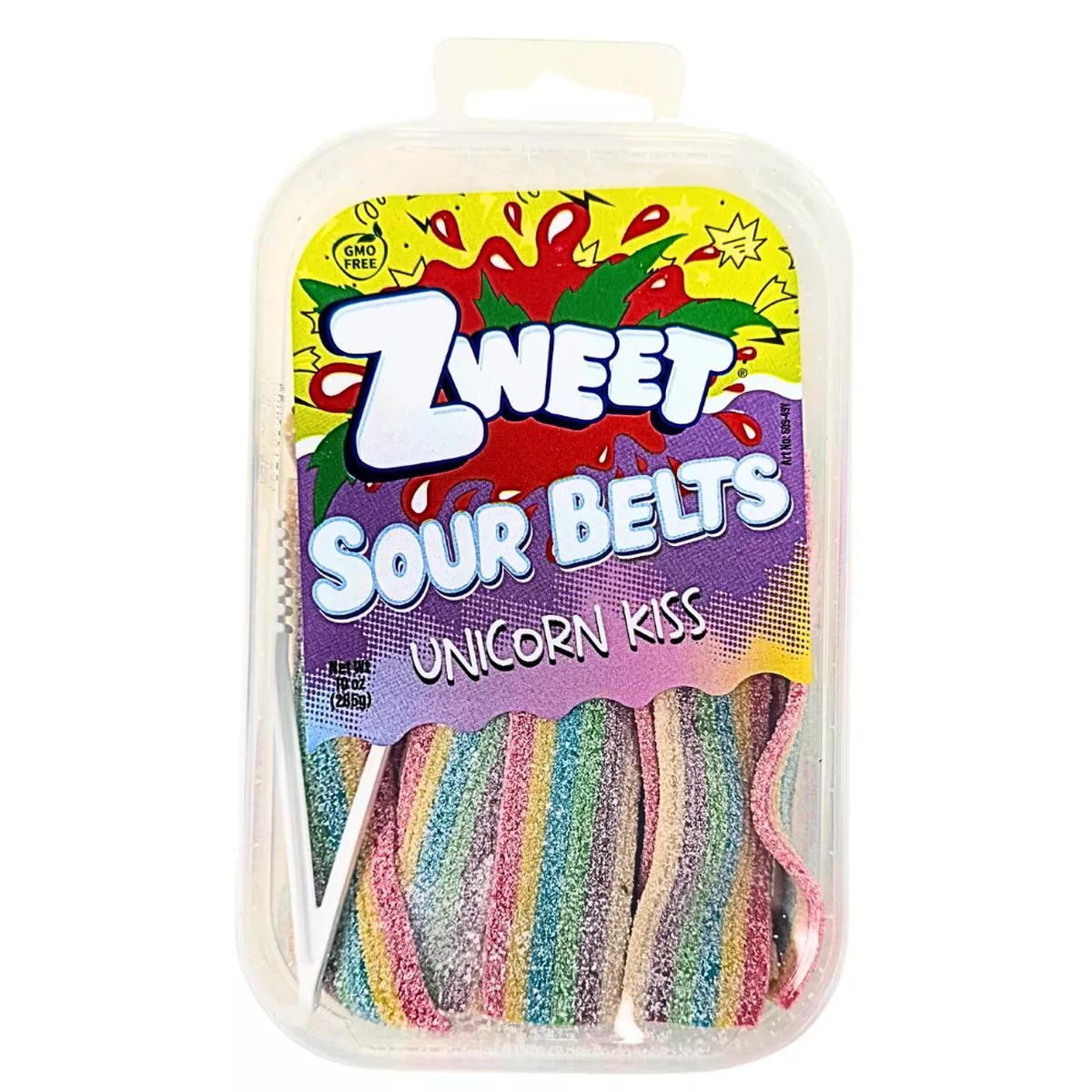 Zweet Sour Belts Unicorn Kiss 10oz – 6 Pack