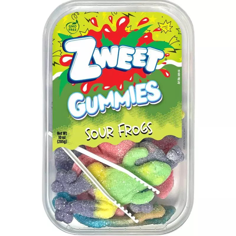 Zweet Sour Gummy Frogs – 10oz (SNG6)