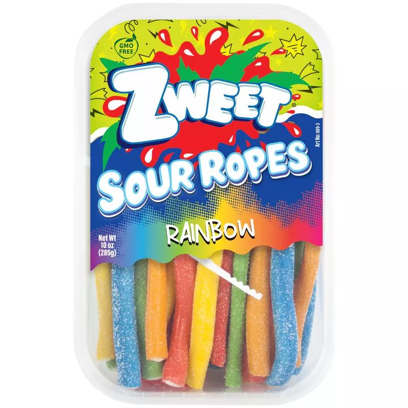 Zweet Sour Ropes Rainbow 10oz (SNG6)