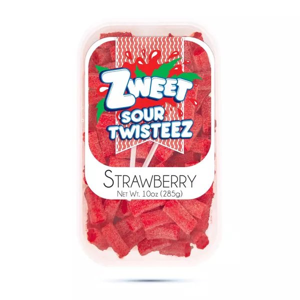 Zweet Sour Twisteez Strawberry 10 oz. Tub